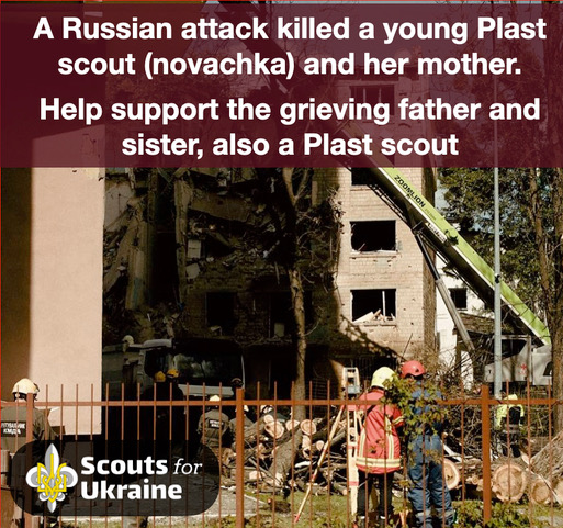 Scout’s sister and mother killed by Russian missile attack