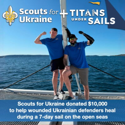 Scouts for Ukraine Supports Titans Under Sails